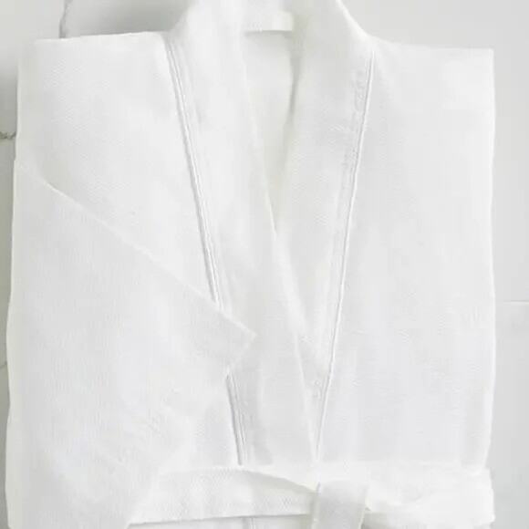 Ritz-Carlton Hotel Cotton Waffle Knit Bath Robe White One Size Luxury Gift Set - Picture 16 of 16